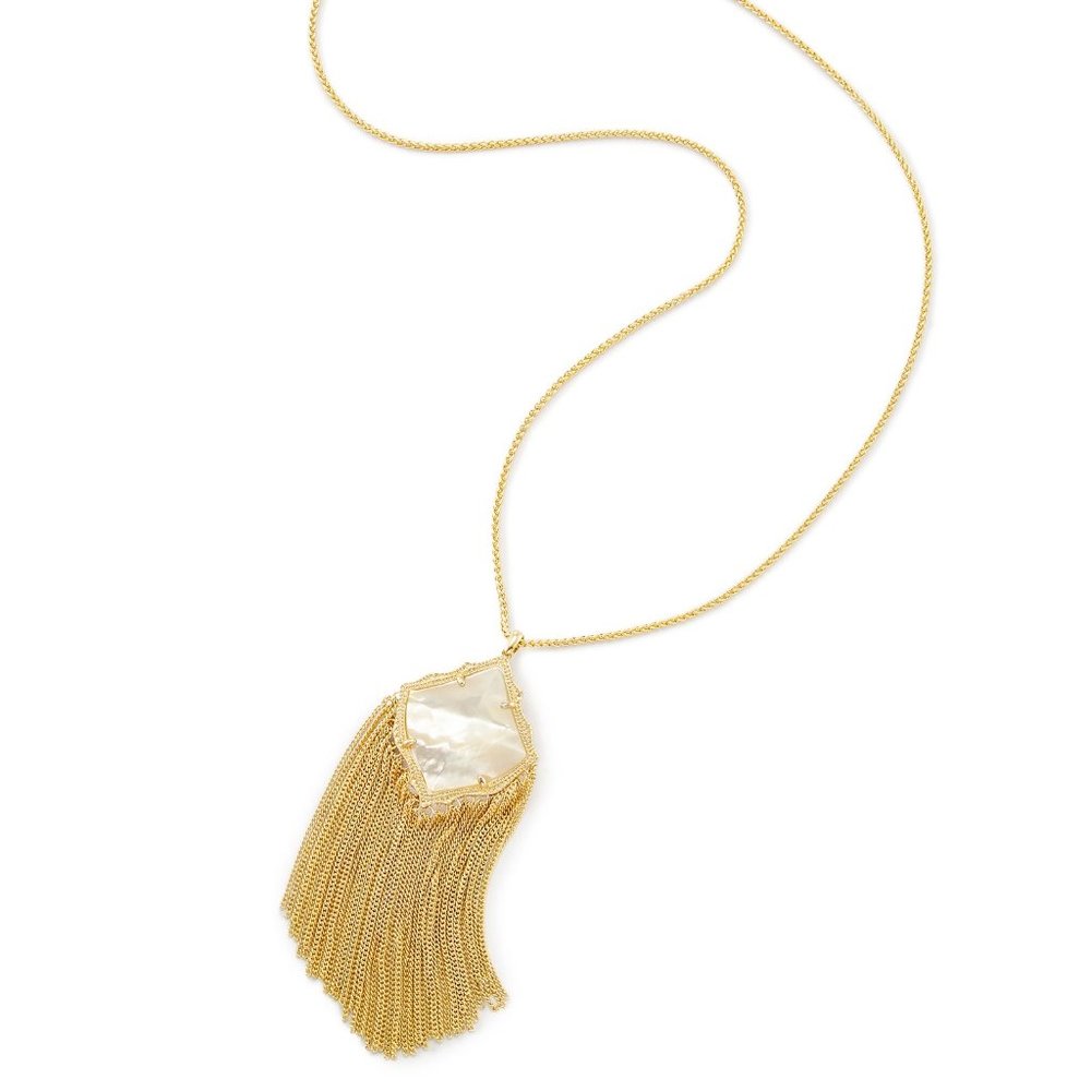 Kendra Scott Kingston Necklace Gold White